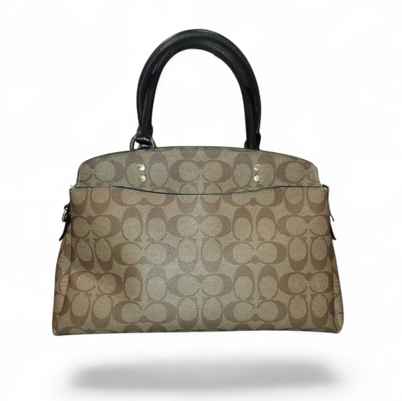 Vintage Coach Lillie Signature Carryall In Signatue Canvas Gold Tone Hardware - Picture 3 of 16